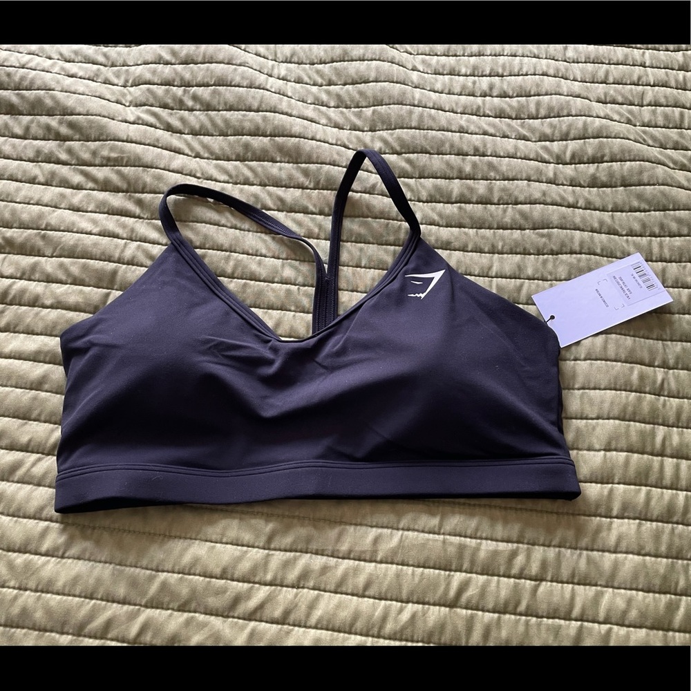 NWT Gymshark V-Neck Training Bra - Black XL